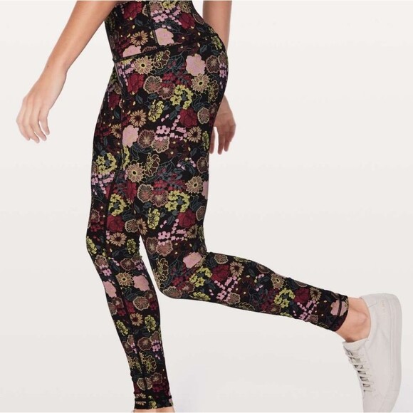 Lululemon Wunder Under Hi Rise Floral 28" Leggings Size 2 - Picture 2 of 15